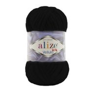 Alize 60 Siyah 5'li Velluto El Örgü İpi