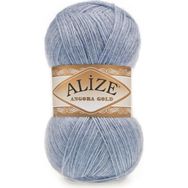 Alize Angora Gold 221 Denim Melanj 5 Adet El Örgü İpi