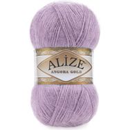 Alize Angora Gold 505 Küllü Lila 5 Adet 100 gr Örgü İpi