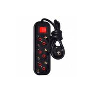 Alkan Smart Socket 1,5 mt Siyah Üçlü Akım Korumalı Anahtarlı Grup Priz
