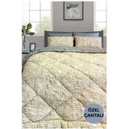 Alla Turca Lux Lastikli Çarşaflı 4 Yastık Kılıflı 6 Parça Çift Kişilik 195x215 cm Mor Gri Uyku Seti