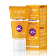 Alldermo 50 ml Spf50 Kırışıklık Karşıtı Renksiz Yüz Koruyucu Güneş Kremi