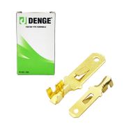 Allestock 4.8 mm 500'lü Kablo Ucu Tırnaklı Kısa Erkek Terminal Sarı Kablo