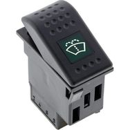Allestock Ampullü 12V Universal Cam Yıkama Düğmesi Anahtarı 2 Pin Rocker Switch Buton