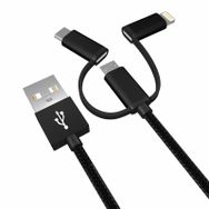 Ally 3in1 2.4 A Type-C Micro Usb Iphone 5,6,7,8 Halat Usb Kablo