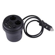 Ally Car Cup Çift USB Dijital Gostergeli Siyah Araç Şarjı