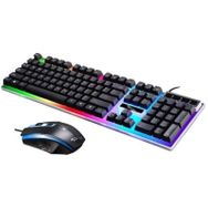 Ally G21 USB Led Işıklı Kablolu Q Siyah Klavye-Mouse Seti