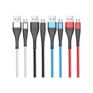 Ally Micro Usb 3.0A Hızlı Şarj Usb Kopmaz 1 mt Siyah-Mavi Kablo