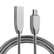 Ally Micro Usb Zinc Alloy Dayanıklı 2,4 A Metal 1mm Usb Kablo
