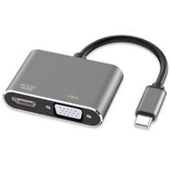 Ally Multiport Usb Type C To HDMİ+VGA HUB Çevirici Adeptör