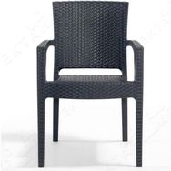 Almina Rattan 6 Adet Renkli Kollu Bahçe Balkon ve Teras Sandalyesi