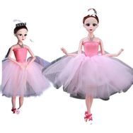 Aloneling Çocuksu Barbie Bebek Elsa Fuşya Bebek Hediye Kutusu Seti