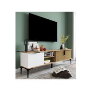 Alonex Tarz Raflı 180 cm Sepet Beyaz Metal Kulp Tv Ünitesi