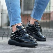Alpay Shop WG094 Kömür Siyah Rugan Erkek Casual Ayakkabı