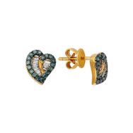Altınbaş P314554 0.33 Karat Pırlanta Kalp Küpe