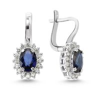 Altınbaş P344110 Pırlanta Safir Kadın Küpe