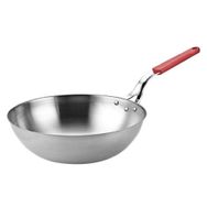 Altınbaşak Kırmızı Saplı 32 cm Çelik Wok Tava