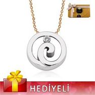 Altınsepeti MF022684 Pırlantalı Oval Tektaş Kolye