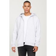 Altınyıldız Classics Erkek Kar Melanj Standart Fit Normal Kesim Kapüşonlu Fermuarlı Sweatshirt Ceket