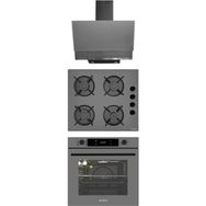 Alveus 3000 - GLS640 - MFA627 Gri 3'lü Ankastre Set