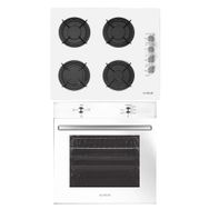 Alveus Akasya GLS640 - MFA604 2'li Beyaz Ankastre Set