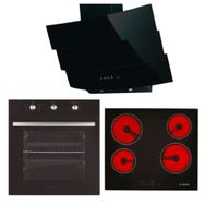 Alveus Alpha ALV MFA 614 - ALV GLS 641 - ALV MOD W Siyah 3'lü Ankastre Set