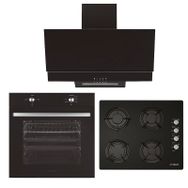 Alveus ALV F17 PB - ALV GLS 640 - ALV MFA 604 F 3'lü Siyah Ankastre Set