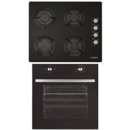 Alveus ALV MFA 604 - ALV GLS 640 2'li Siyah Ankastre Set