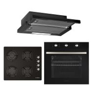 Alveus Black Style 614 MFA 614 - GLS 640 - F5 ECR 3'lü Siyah Ankastre Set