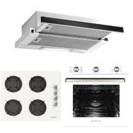 Alveus Destiny 614 MFA 614 - GLS 640 - F6 ECR 3'lü Beyaz Ankastre Set