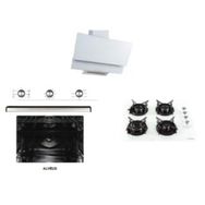 Alveus Gardenya MODF17-GLS640-MFA614 3'lü Beyaz Ankastre Set