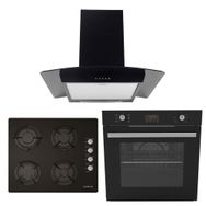 Alveus Iber-GLS640-MFA627 Siyah 3'lü Ankastre Set
