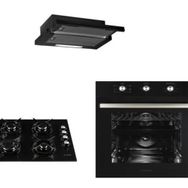 Alveus MFA 604-F5 ECR-GLS 640 Siyah 3'lü Ankastre Set