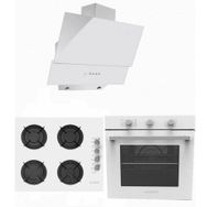 Alveus MOD300-GLS640-MFA614 Beyaz 3'lü Ankastre Set