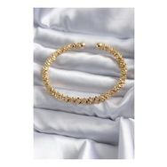 AlyaStore 316L Çelik Gold Renk 2'li Zincir Model Su Yolu Model Zirkon Taşlı Kadın Bileklik