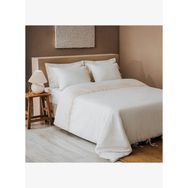 Amanda Çift Kişilik %100 Organik Pamuk Keten Dantelli Krem 200x220 cm Nevresim Takımı
