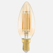 Amber E-14 C37 4W 2200K Led Mum Ampul