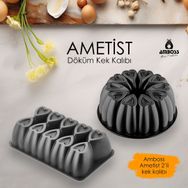 Amboss Ametist 2'li Döküm Yanmaz Yapışmaz Döküm Kek Kalıbı