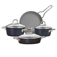 Amboss Crystal 7 Parça Granit Çift Renkli Tencere Seti
