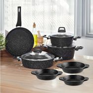 Amboss GRN-1487 Granit-Granit 10 Parça Döküm Sahan Seti