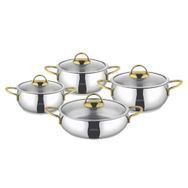 Amboss Stone Gold 8 Parça Derin Tencere Seti