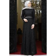 Amine Hüma Hayal Abiye Siyah Elbise