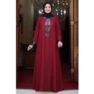 Amine Hüma Narin Bordo Abiye