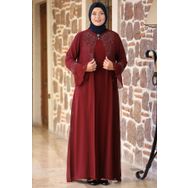 Amine Hüma Neşe Bordo Abiye