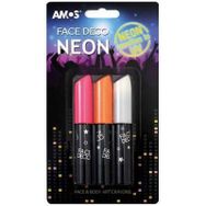 Amos FD10B3-ND 3'lü Gece Parlayan Yüz Boyası
