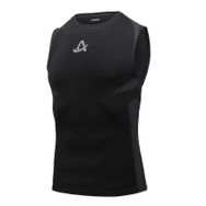 AMZSPORT 111007 Kolsuz Siyah Erkek Spor T-shirt