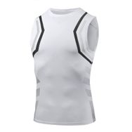 AMZSPORT 111009 Kolsuz Beyaz Erkek Spor T-shirt