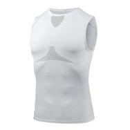 AMZSPORT 111012 Kolsuz Beyaz Erkek Spor T-shirt