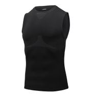 AMZSPORT 111012 Kolsuz Siyah Erkek Spor T-shirt