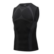 AMZSPORT 111013 Kolsuz Siyah Erkek Spor T-shirt
